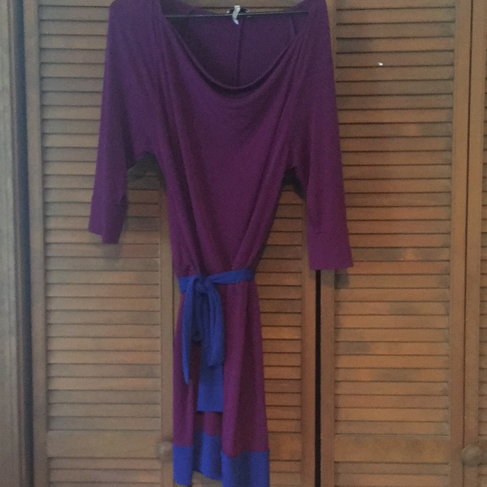 Plum/blue dress